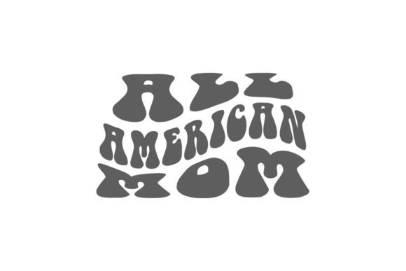All American Mom Retro Svg: Graphics for Crafts