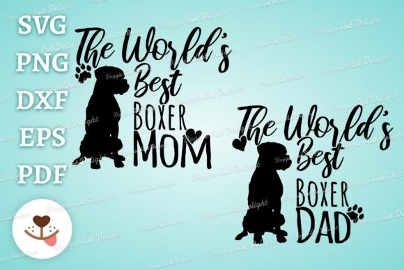 Boxer Mom Dad SVG: Premium Graphics for Crafts