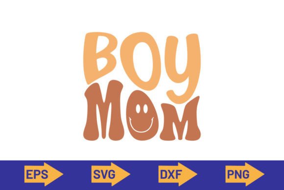 Boy Mom Retro-SVG: Graphics for Crafts & Brands