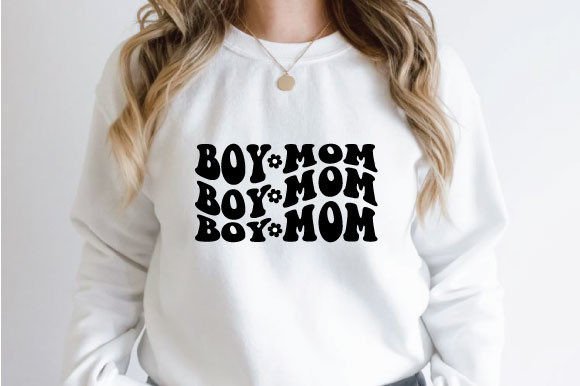 Boy Mom Retro SVG: Graphics for Crafts & Brands