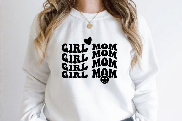 Girl Mom Retro SVG: Graphics for Crafts